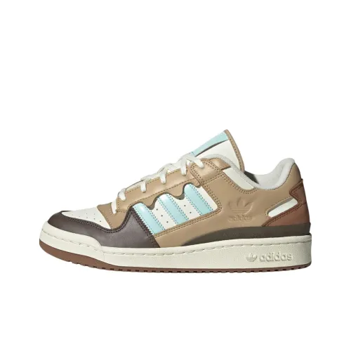 Adidas Originals FORUM Скейтборд Кроссовки Низкие Устойчивые к Износу Унисекс Коричневый Белый