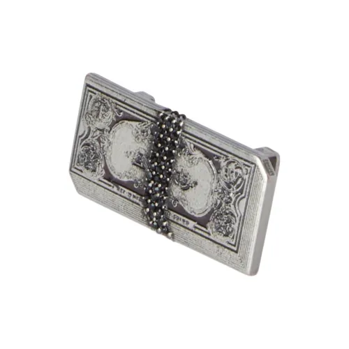 OFF Белый Стекло Цинковый Сплав Стразы Аксессуары для обуви Мужской Серебряный