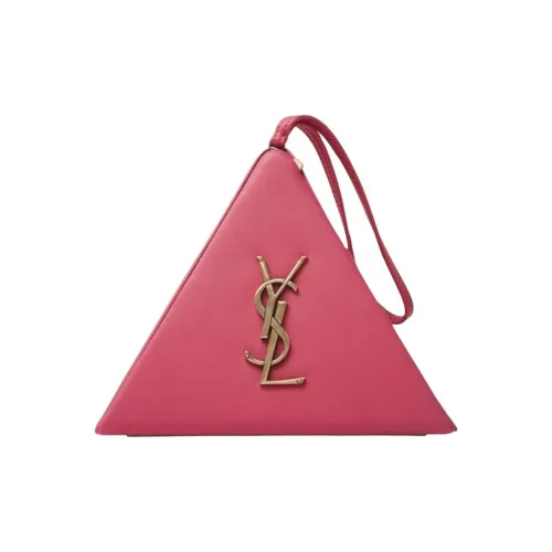 SAINT LAURENT Клатч из коровьей кожи мини женский розовый