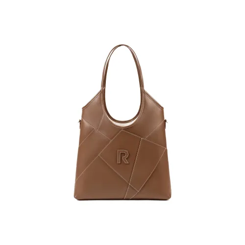 ROSA HERMOSO Сумка через плечо из коровьей кожи большая женская карамельно-коричневый яркий черный