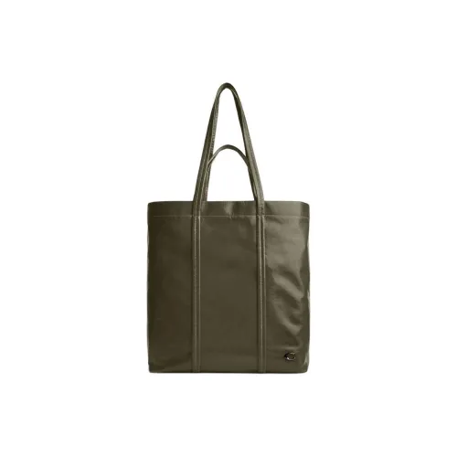 COACH Кожа Тоут Сумка Сумка для покупок Сумка на плечо Сумка Большая Унисекс Зеленая