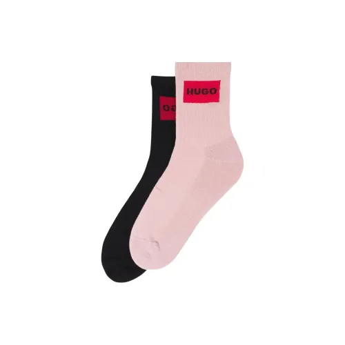 HUGO BOSS Розовые + Черные Женские носки