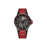 Чёрный корпус, красный циферблат, красный ремешок - LMS-BRR