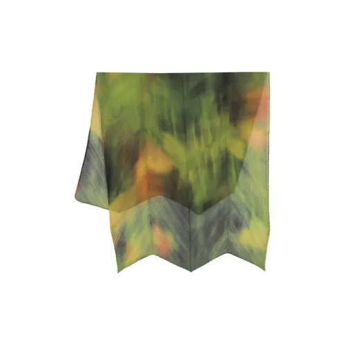 PLEATS PLEASE ISSEY MIYAKE Полиэстер Трикотаж Шарфы Женские Зеленый