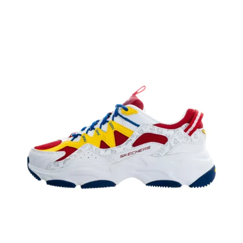 DC HERO x Skechers Sports Collection Износостойкий и Легкий Низкий Топ Повседневная Обувь Женская Красная