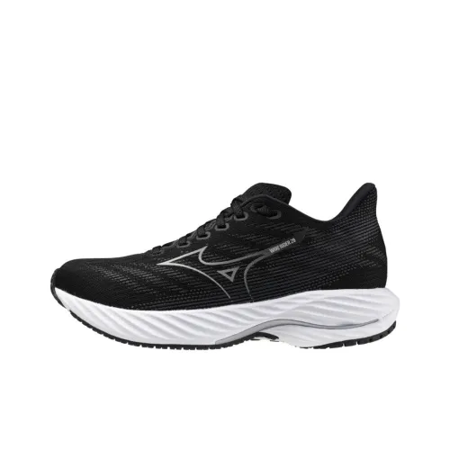 Mizuno Wave Rider 28 Противоскользящий Устойчивый к истиранию Низкий Топ Повседневные Беговые кроссовки Женские Черный