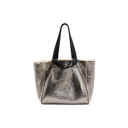 ALLSAINTS Овчина Тоут Сумка Сумка для покупок Сумка на плечо Сумка Женская Хаки Коричневый