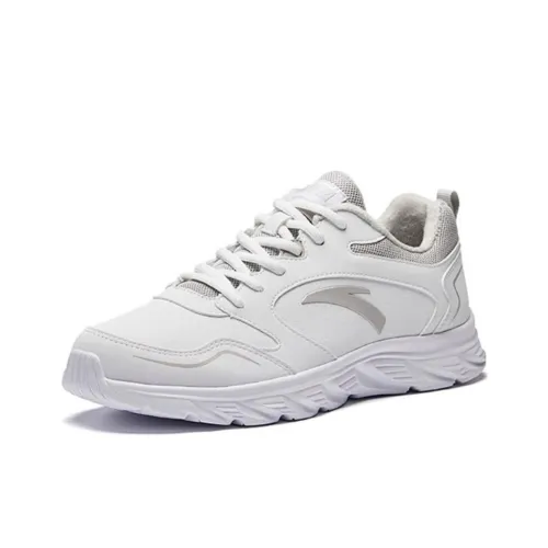 ANTA Амортизирующие подошва Устойчивая к истиранию Низкий топ Беговые кроссовки Мужские Белый Серый