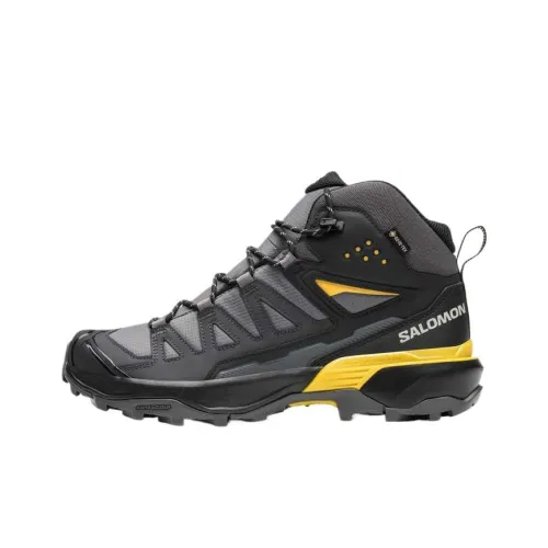 SALOMON Противоскользящая Устойчивая к износу MID Топ Альпинистская Обувь Унисекс Черный