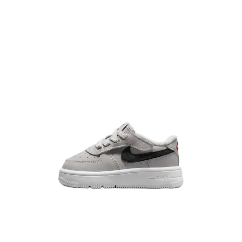 nike Force 1 Low LV8 EasyOn Slip Resistant Abrasion Resistant Низкий Топ Обувь для малышей Серый белый черный Infant And Toddler