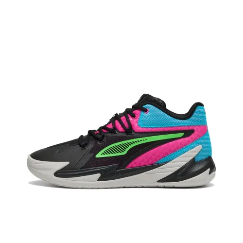 PUMA Баскетбольные кроссовки MID Топ Черный/Розовый/Синий/Зеленый Унисекс