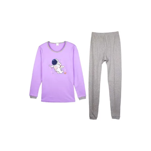 Cotton Gene Thermal Set Women's Purple