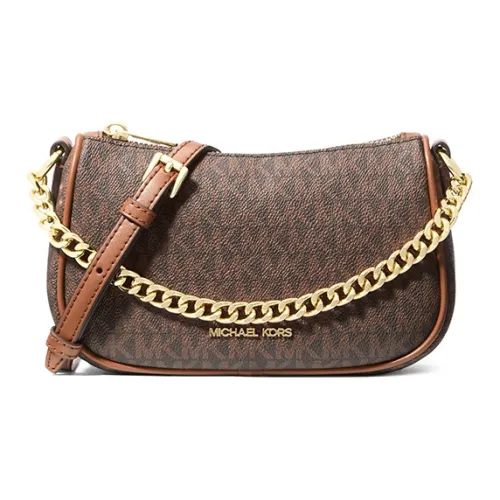 MICHAEL KORS CARMELA Искусственная кожа Сумка через плечо Маленькая Женская Темно-коричневая