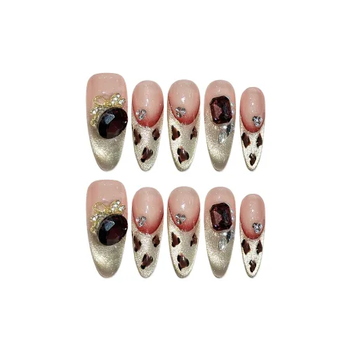 Song Biography Леопардовый принт Mature LADY Стиль Модный Осветляющий 15mm Короткий LADDER