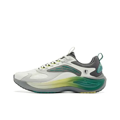 QIAODAN Амортизаторы Lower Resistant Дышащий Низкий Топ Беговые кроссовки Мужские Белый Серый Зеленый