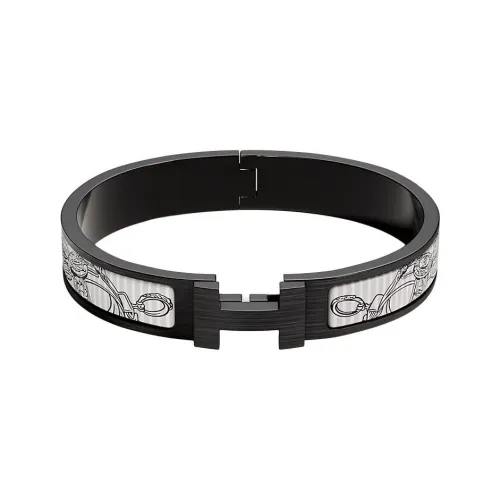 HERMES Эмаль Браслеты Унисекс Черный