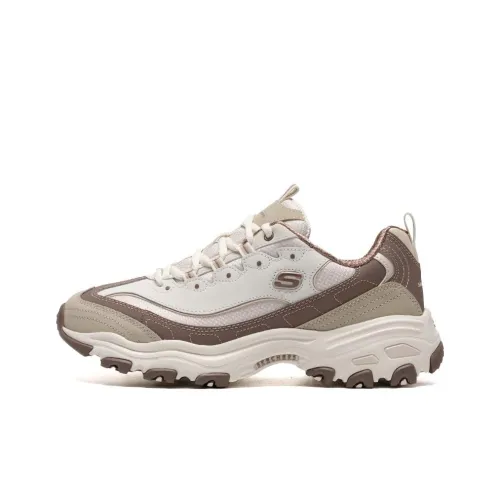Skechers D'LITES 1,0 Устойчивые к истиранию Низкие Топ Кроссовки для бега Мужские Бежевые