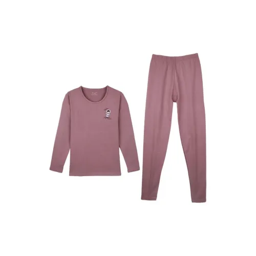 Cotton Gene Thermal Set Women's Purple