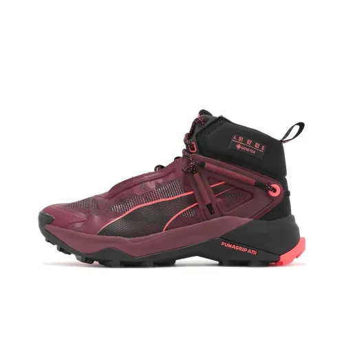 PUMA Explore Nitro Устойчивый к истиранию Водонепроницаемый и Дышащий Высокий Верх Обувь для Уличных Активностей Женская Красная Черная