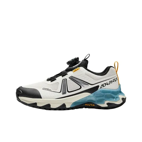 Antakids Бронетранспортер Slip-resistant Abrasion-resistant Низкий топ Детские беговые кроссовки Айвори Белый Черный