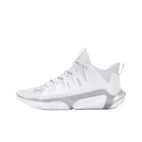 Under Armour Flow Breakthru 4 Баскетбольные кроссовки Низкие Топ Белый Серый Женские