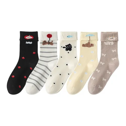 COTTON CHEESE Носки Crew Унисекс 5 пар смешанные цвета