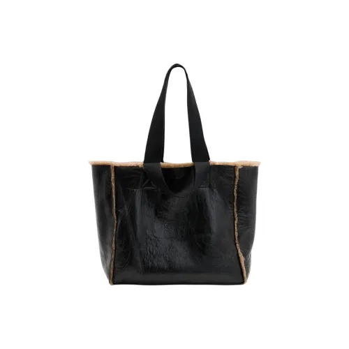 ALLSAINTS Овчина Тоут Сумка Сумка для покупок Сумка на плечо Сумка Женская Черная