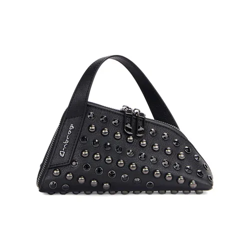 Ambrogi Коровья кожа сумка с стразами женская черный серебристый золотой