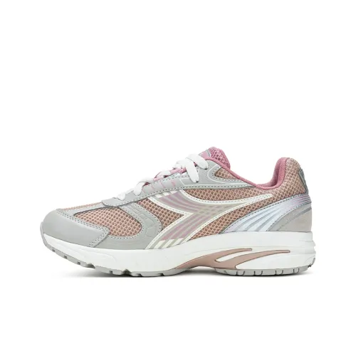 Diadora Устойчивый к истиранию Низкий Топ Casual Женский Розовый Серебряный