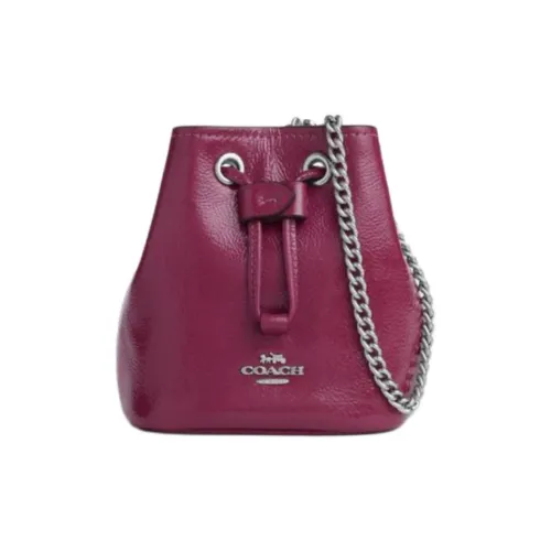 COACH Лакированная кожа с гладкой кожей клатч мини женский розовый