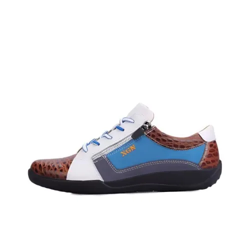XGN Мужские повседневные туфли Low Top Le Feng Белый Синий Мужские
