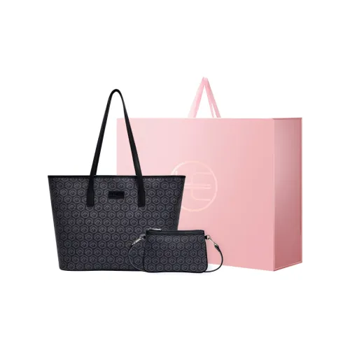 HE BAO BAO PVC Поливинилхлорид Сумка-тоут Сумка для покупок Сумка через плечо Женская Черная Серая