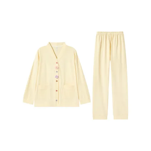 DAERLI Пижамный комплект женский светло-желтый