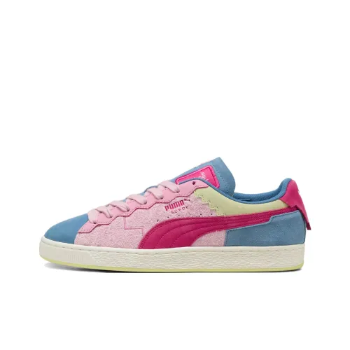 PUMA Suede Скейтборд Кроссовки Низкие Розовые Синие Унисекс