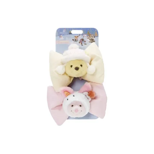 Disney 2024 Winter Winnie The Pooh and Friends Collection Шанхайский Дисней Свинка Плюшевый Аксессуар для волос Набор Кукольный аксессуар