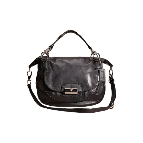 COACH Kristin Кожа Тоут Сумка Сумка для покупок Сумка на плечо Сумка Большая Женская Черная