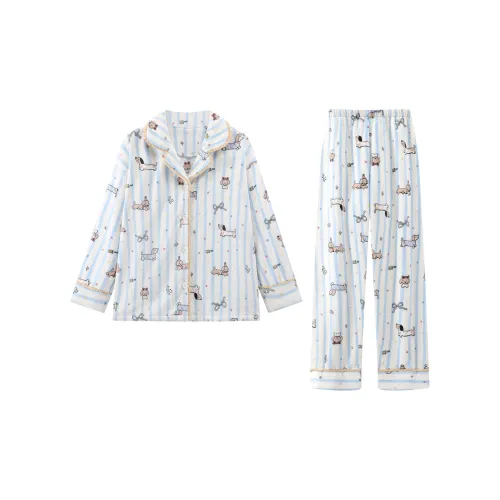 Gongdie Пижамный комплект женский синий