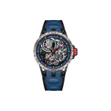 Белый корпус, синий циферблат, синий ремешок - LM-BBSL