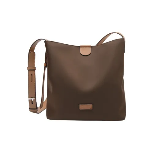 LEFF Нейлон Ведрообразные Сумки Сумки через плечо Сумка на плечо Стандартная Женская Слоновая Серый Каштановый Коричневый