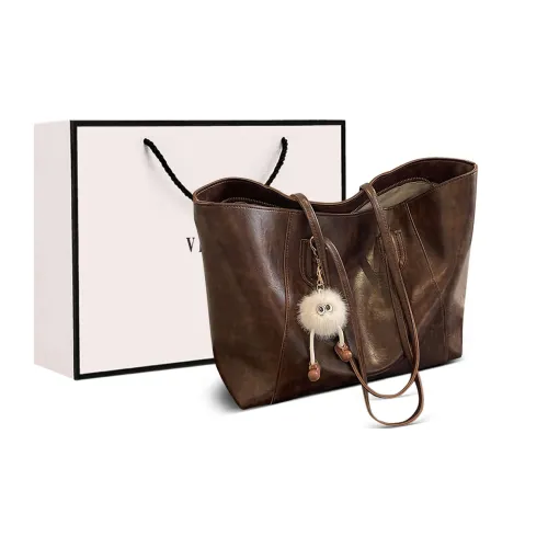 VINEY Сумка Tote из синтетической кожи сумка через плечо сумка для покупок большая женская кофейного цвета