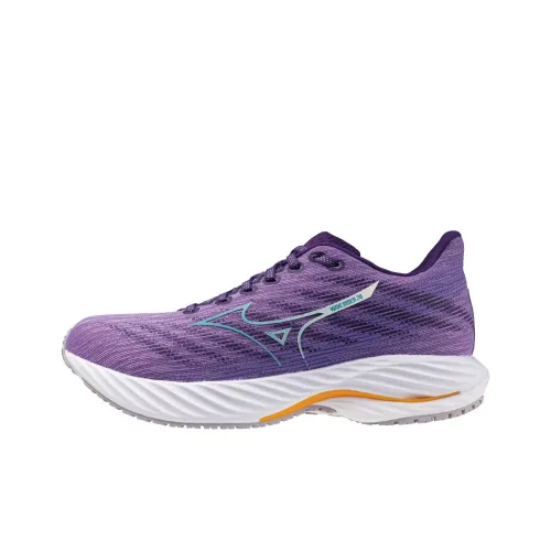 Mizuno Wave Rider 28 Износостойкий и Легкий Низкий Топ Беговые кроссовки Женские Фиолетовый