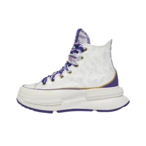 Конверс Run Star Legacy CX Устойчивые к истиранию высокие кеды Женские Белый Фиолетовый