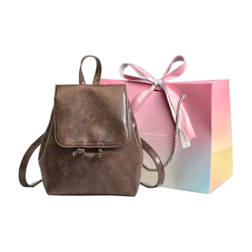 Aini Rabbit ПУ (полиуретан) Рюкзак Стандартный Женский Черный Коричневый