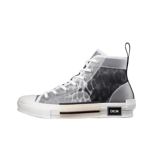 DIOR B23 Высокие Кроссовки для Скейтбординга Мужские Серые