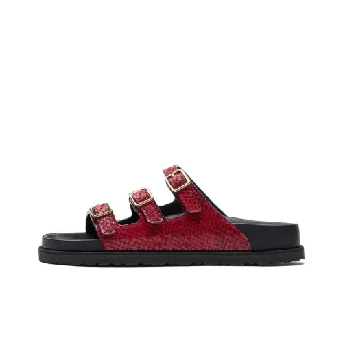 Birkenstock Слипоны Женские Red Narrow Fit
