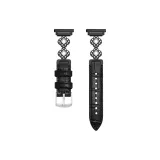 Чёрный и белый, ромб, чёрный ремешок