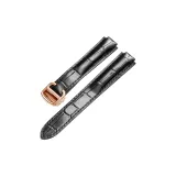 Розовая пряжка, черный кожаный ремешок