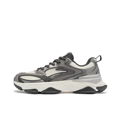 QIAODAN Dry Shock Absorbers Противоскользящий Дышащий Низкий Топ Casual Мужской Белый Серебряный