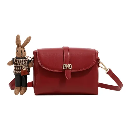 H YXIANG Микрофибра Синтетическая Кожа Плечевая Сумка Женская Бордовая