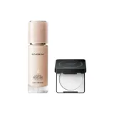 Тональная основа #P02 Розовый оттенок (Fair+Черный Магнитный Пудра Компактный #Прозрачный)